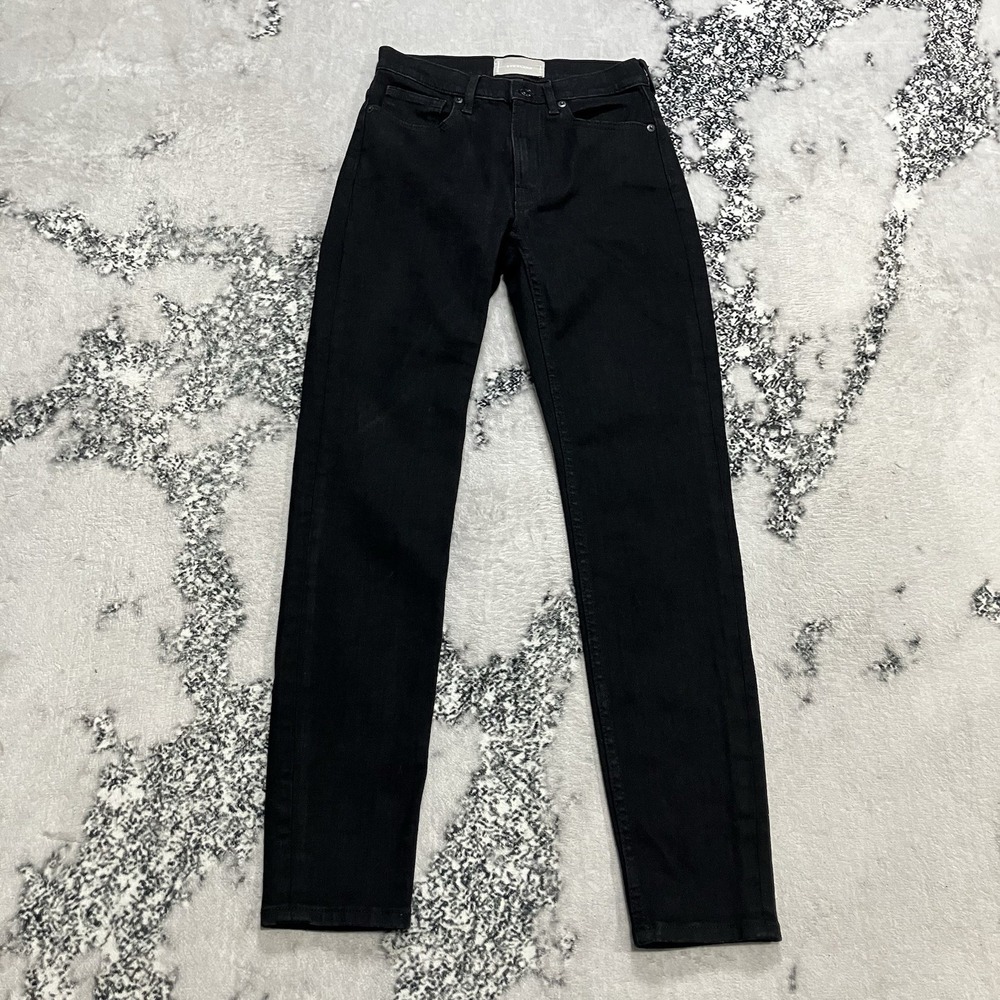 Everlane High Rise Straight Black Jeans Womens Size 25 Minimalist Capsule Modern